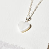 Little Mother of Pearl Heart Necklace