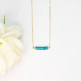 Turquoise Beaded Bar Necklace