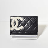 0006 Chanel Linge Cambon Wallet Black / Cream