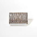 00023 Mui Mui Leather Trifold Wallet