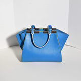 Fendi 3Jours Mini Leather Bag Blue with Crossbody Strap