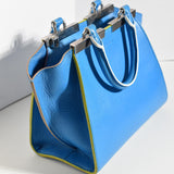 Fendi 3Jours Mini Leather Bag Blue with Crossbody Strap
