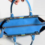 Fendi 3Jours Mini Leather Bag Blue with Crossbody Strap