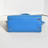 Fendi 3Jours Mini Leather Bag Blue with Crossbody Strap