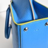Fendi 3Jours Mini Leather Bag Blue with Crossbody Strap