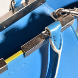 Fendi 3Jours Mini Leather Bag Blue with Crossbody Strap