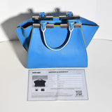 Fendi 3Jours Mini Leather Bag Blue with Crossbody Strap