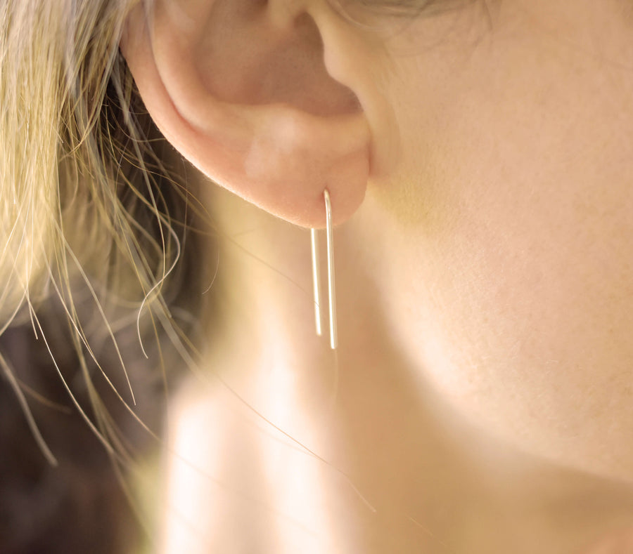 Paperclip Threader Earrings Set | Gold