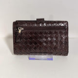 Bottega Veneta Intrecciato Brown Compact Wallet with insert