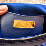 00040 Chanel Iridescent Calfskin Quilted All About Waist Belt Bag Blue