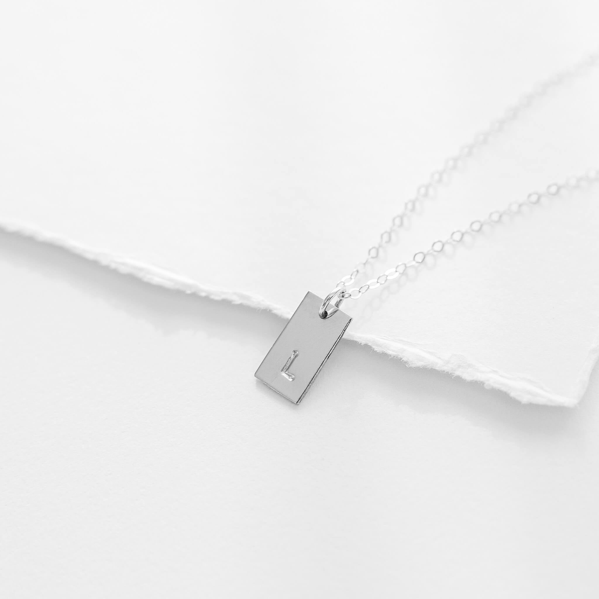 Personalized Initial Tag Necklace