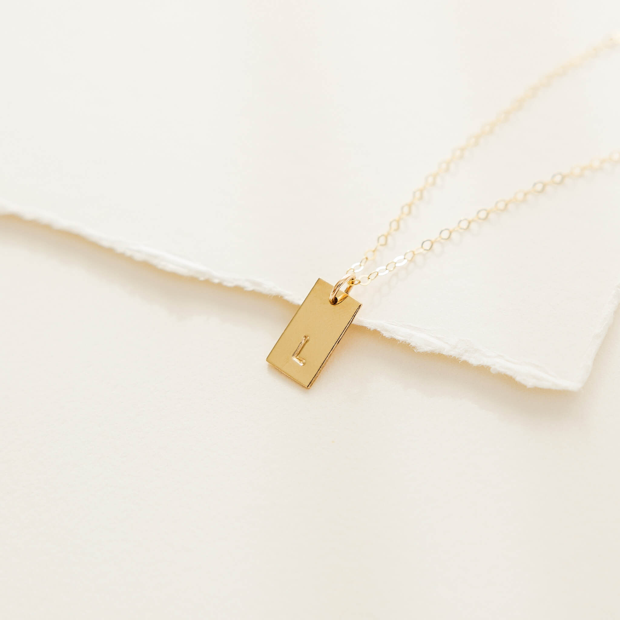 Personalized Initial Tag Necklace