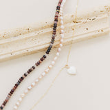 Blush Beaded Pearl Necklace