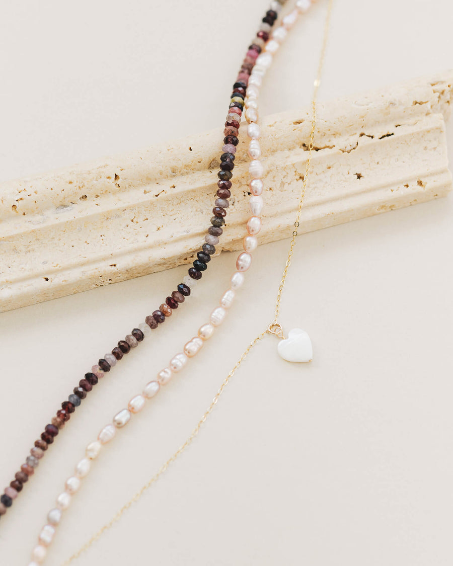 Pink Ombre Pearl Necklace