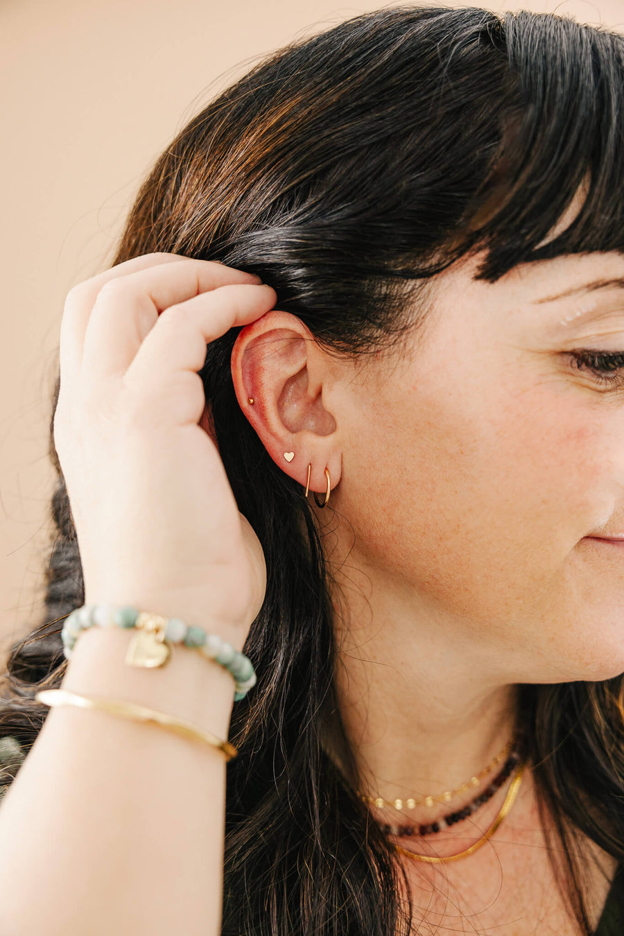 Tiny Heart Studs