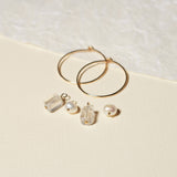 5 Way Charm Hoop Set