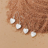 Mother of Pearl Heart Earrings