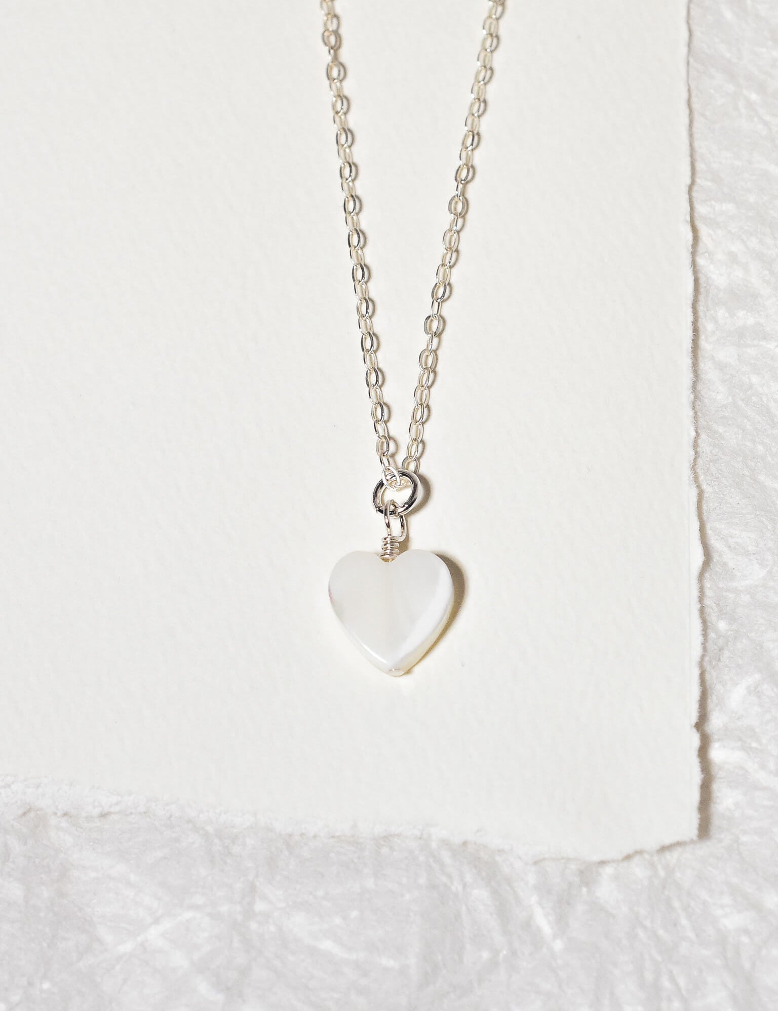 Mother of Pearl Heart Necklace