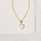 Mother of Pearl Heart Necklace