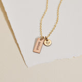 Mama Tag Charm Necklace