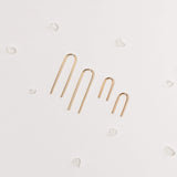 Paperclip Threader Earrings Set | Gold