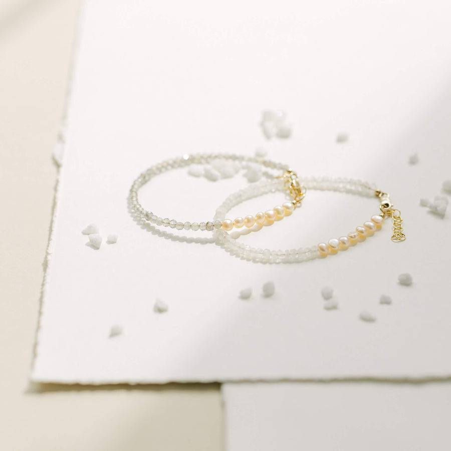 Peach Pearl Gemstone Bracelet