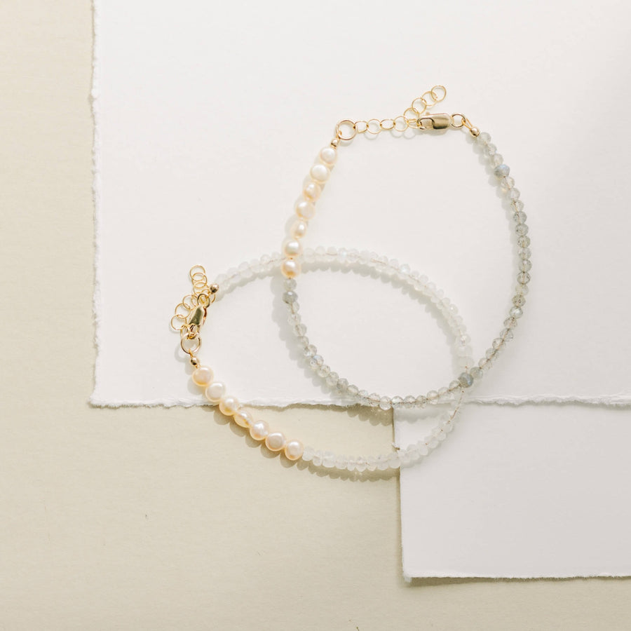 Peach Pearl Gemstone Bracelet