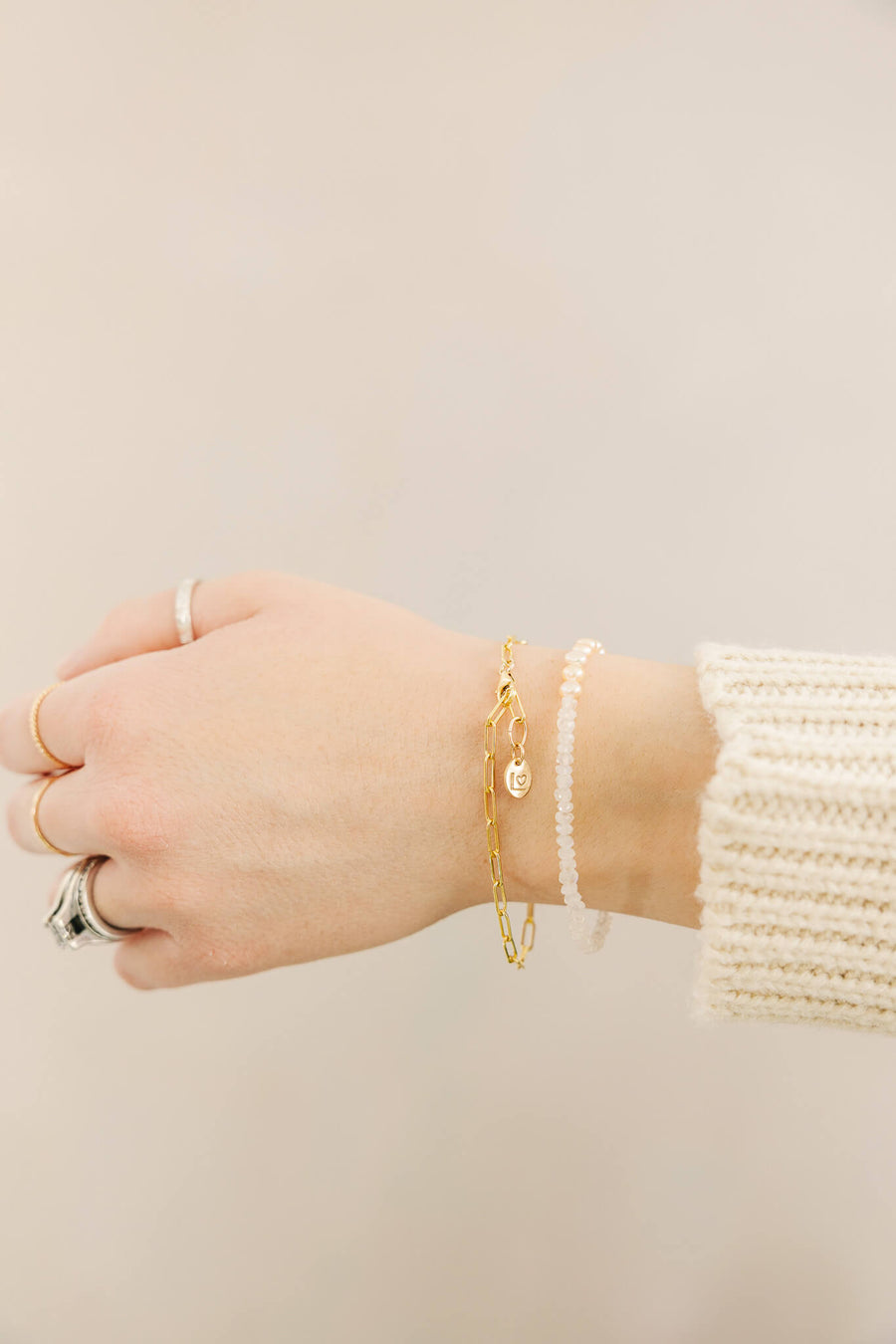 Peach Pearl Gemstone Bracelet