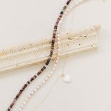 Pink Tourmaline Beaded Necklace