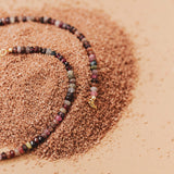 Pink Tourmaline Beaded Necklace