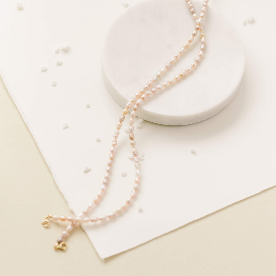Pink Ombre Pearl Necklace
