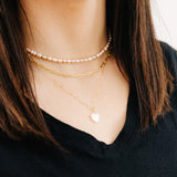 Blush Beaded Pearl Necklace