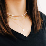 Mother of Pearl Heart Necklace