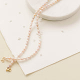 Blush Beaded Pearl Necklace