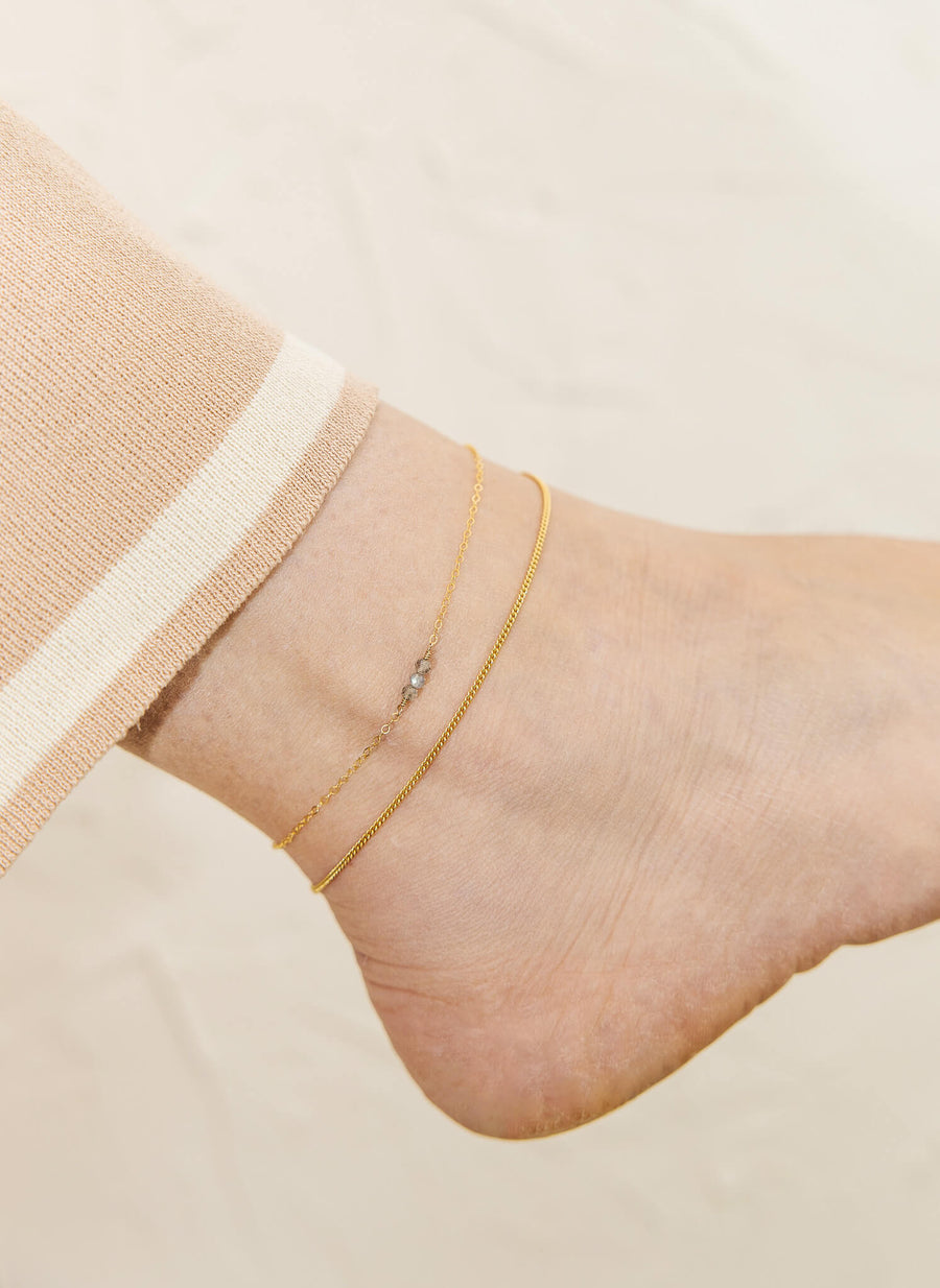 Gem Trio Anklet