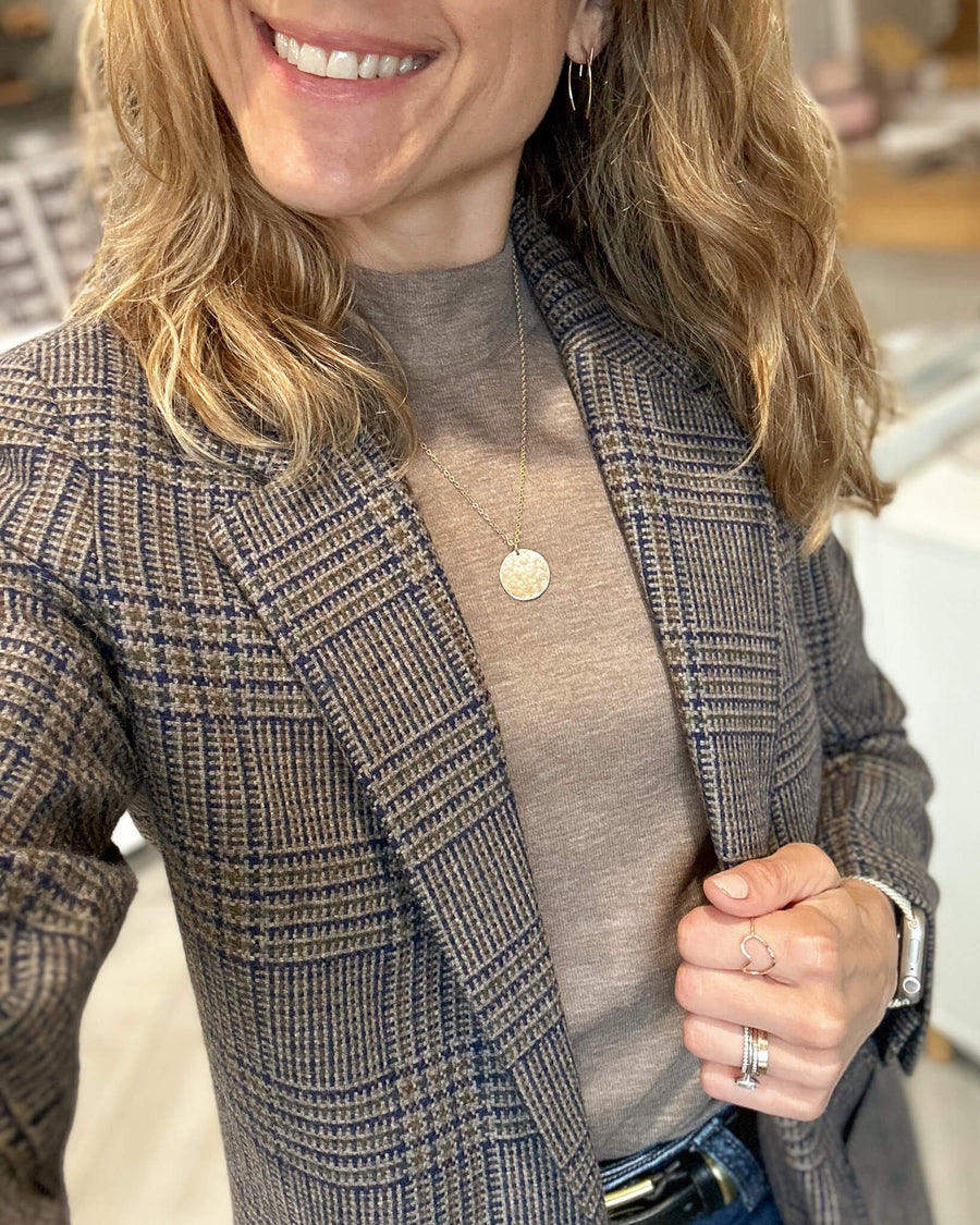 Textured Disc Necklace