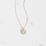 Tiny Textured Disc Necklace