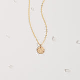 Tiny Textured Disc Necklace