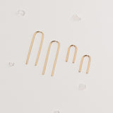 Paperclip Threader Earrings Set | Gold