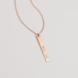 Personalized Vertical Bar Necklace