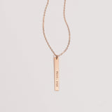 Personalized Vertical Bar Necklace