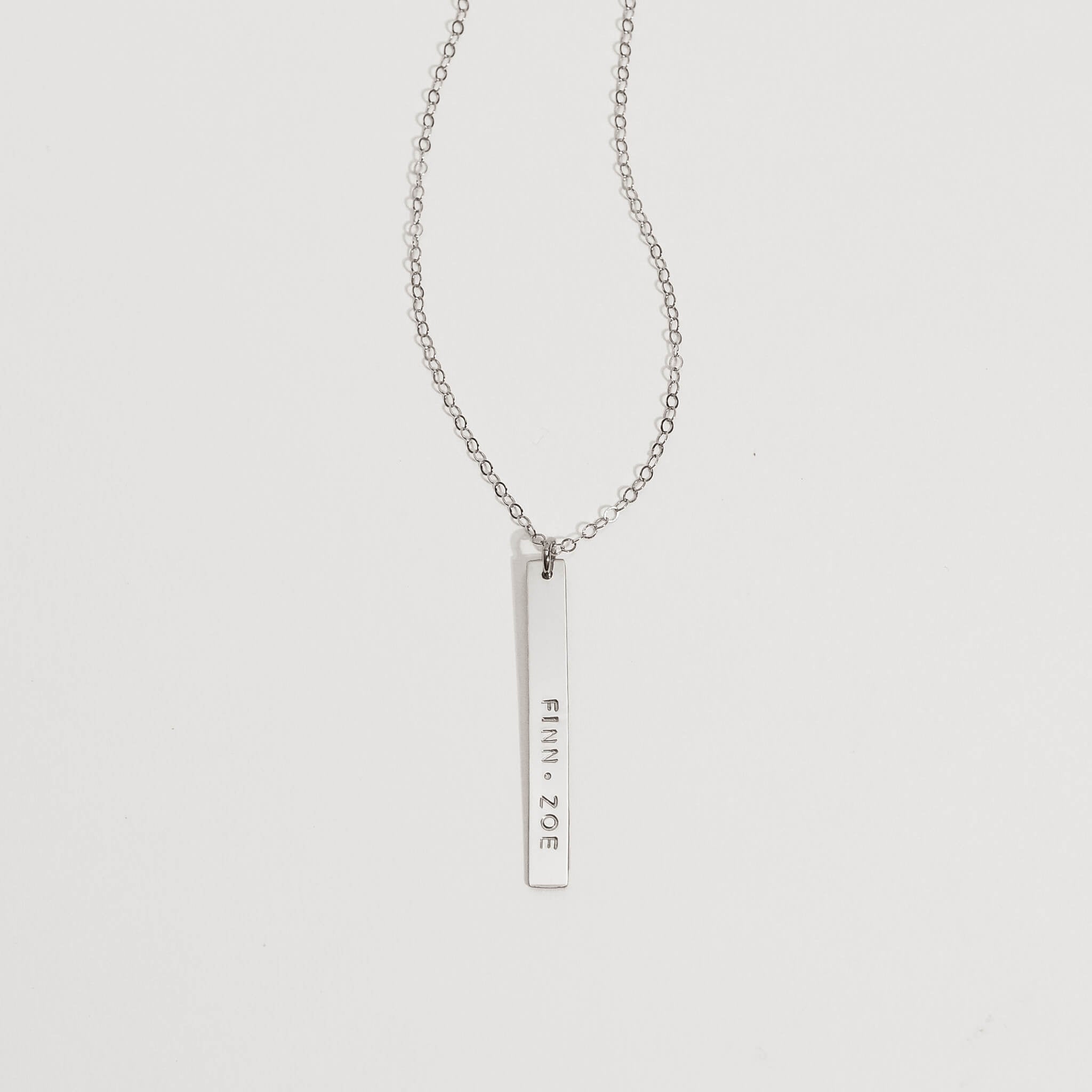 Personalized Vertical Bar Necklace