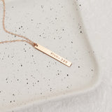 Personalized Vertical Bar Necklace