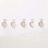 Rainbow Mooonstone Heart Charm