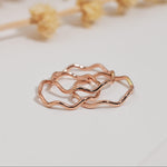 squiggle ring rose gold fill