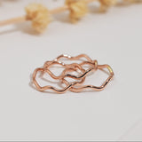 squiggle ring rose gold fill