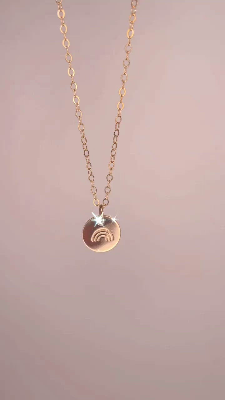 Rainbow Disc Necklace