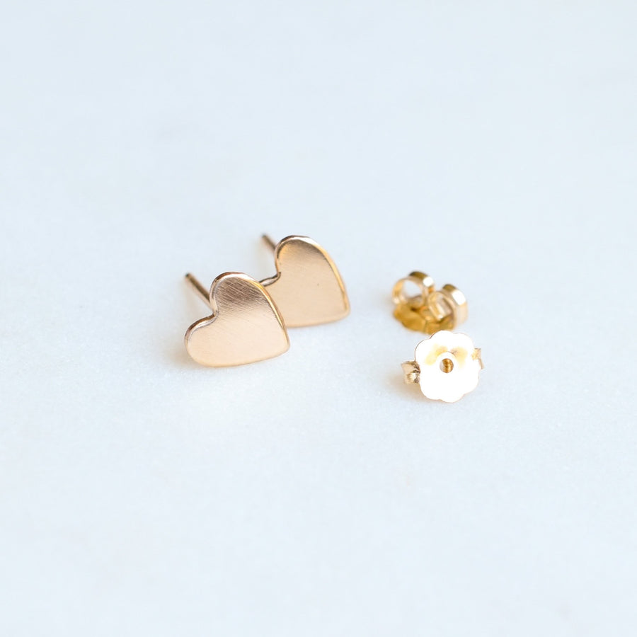 Solid Heart Studs