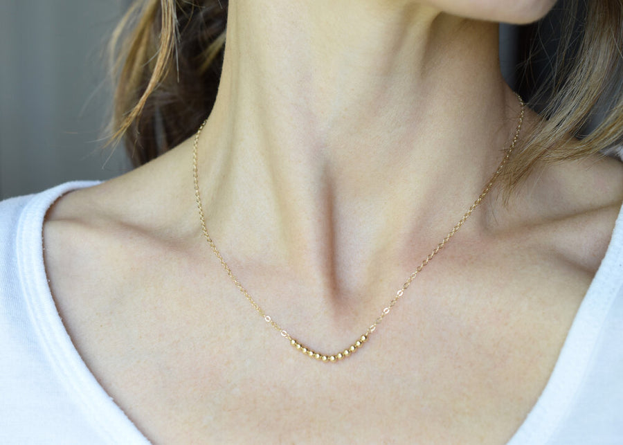 Beaded Curve Necklace
