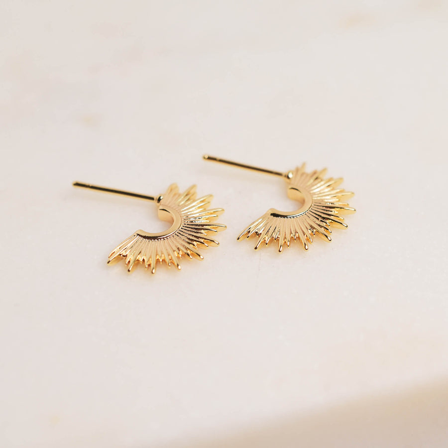 Sunray Huggie Studs